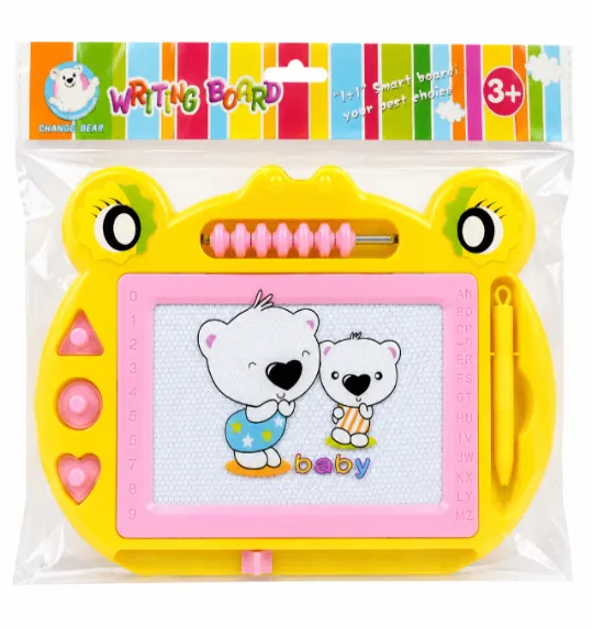 Tablă magnetică pentru desen „Broască”, galbenă, 114-2, cod 10231b