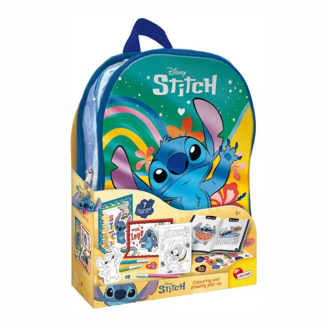 Set de creație de colorare și desen în ruczac Stitch LISCIANI, cod 1400D