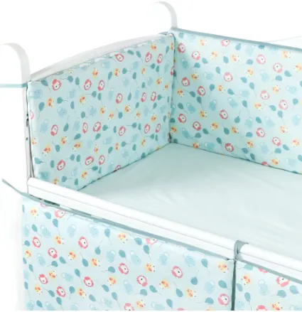 Apărătoare pătuț PM Baby Zoo Turcoaz (6 piese), 120x60 cm Apărătoare pătuț PM Baby Zoo Turcoaz (6 piese), 120x60 cm