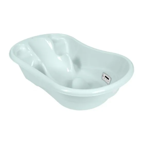 Cădiță anatomică cu termometru Kikkaboo Hippo Mint, 94 cm