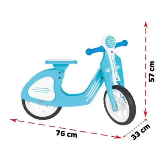 Retro-bicicletă fără pedale, cu roți EVA, albastră/roz Retro-bicicletă fără pedale, cu roți EVA, albastră/roz