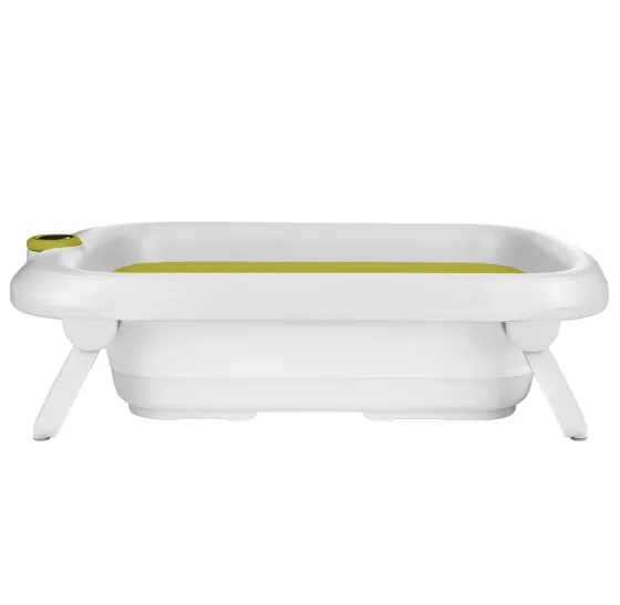 Cadita pliabila cu termometru Kikkaboo Rio Yellow, 83 cm Cadita pliabila cu termometru Kikkaboo Rio Yellow, 83 cm