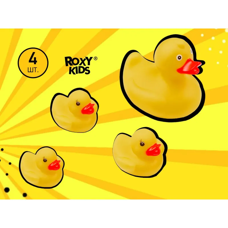 Set de jucarii de baie Roxy Kids „Ratuste” (4 buc.) (RRT-811) Set de jucarii de baie Roxy Kids „Ratuste” (4 buc.) (RRT-811)