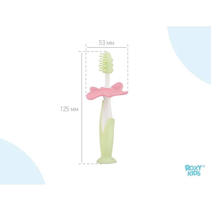 Set periuță de dinți+perie de masaj Roxy-Kids (RTB-006) Verde Deschis Set periuță de dinți+perie de masaj Roxy-Kids (RTB-006) Verde Deschis