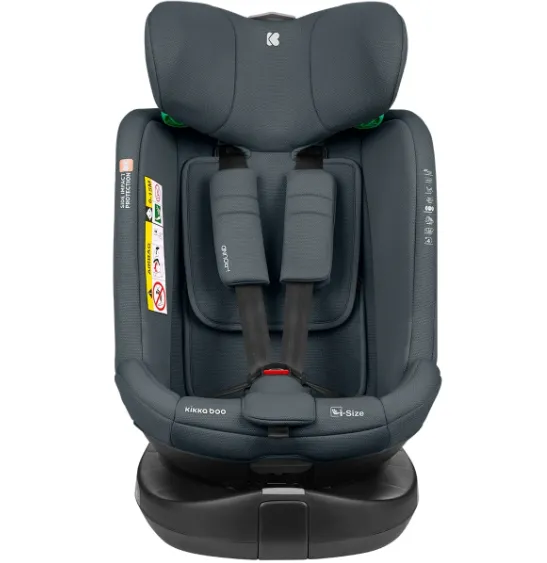 Scaun auto 40-150 cm (i-Size) Isofix KikkaBoo i-Round Dark Grey, rotativ 360 Scaun auto 40-150 cm (i-Size) Isofix KikkaBoo i-Round Dark Grey, rotativ 360