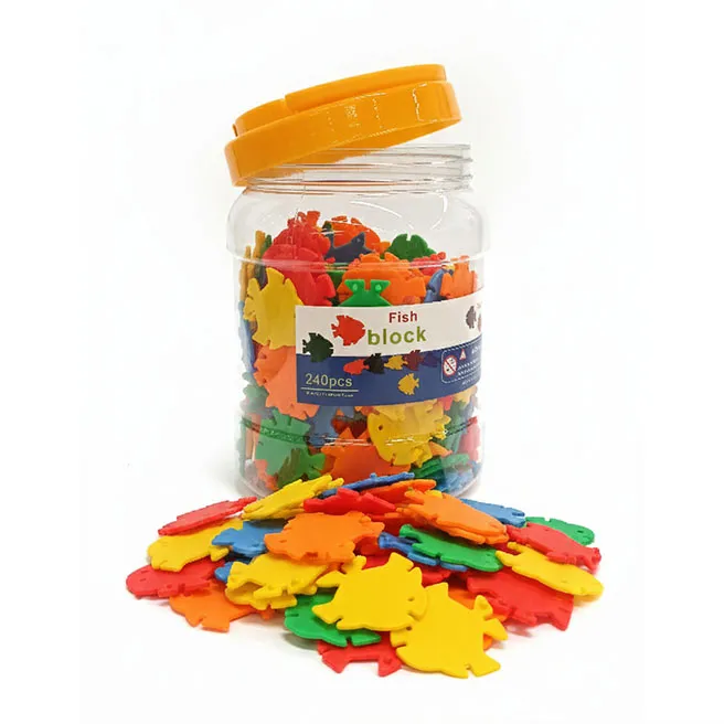 Set de 240 de peștișori colorați într-un borcan, cod 1229D Set de 240 de peștișori colorați într-un borcan, cod 1229D