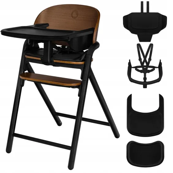 Scaun de masă 3 în 1 Lionelo Celia Black Wood Scaun de masă 3 în 1 Lionelo Celia Black Wood