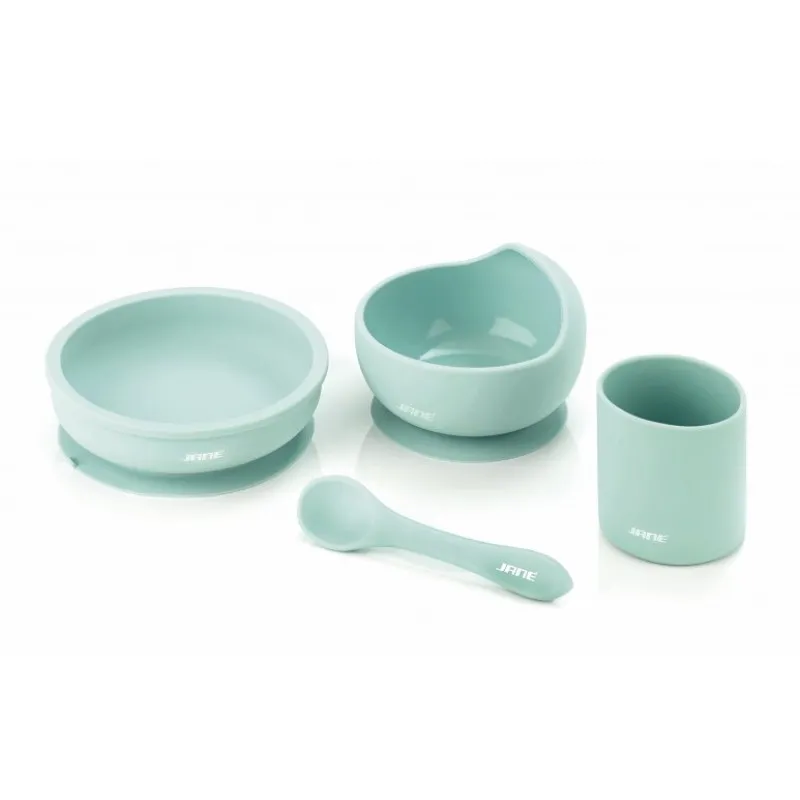 Set de masă din silicon pentru copii Jane (070231 U13) Mentă Set de masă din silicon pentru copii Jane (070231 U13) Mentă