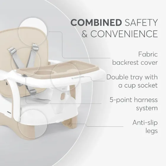 Scaun de masă Kikkaboo Chewy Beige Scaun de masă Kikkaboo Chewy Beige