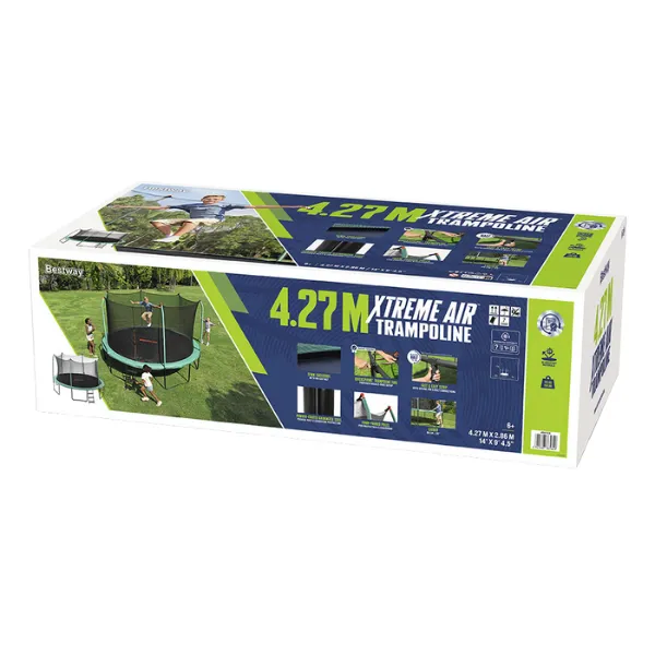 Bestway Trambulină cu arcuri și protecție Xtreme Air, 427 x 286 cm, până la 113 kg Bestway Trambulină cu arcuri și protecție Xtreme Air, 427 x 286 cm, până la 113 kg