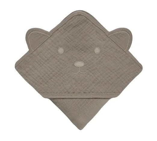 Prosop de baie Lionelo Muslin Hooded Towel Beige Capuccino, 80x80 cm Prosop de baie Lionelo Muslin Hooded Towel Beige Capuccino, 80x80 cm