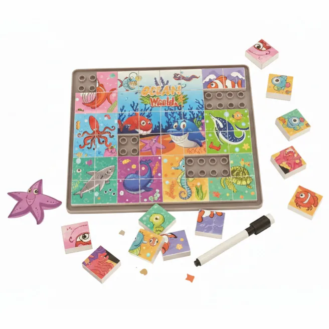 Set de colorat și puzzle Set de colorat și puzzle