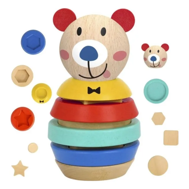 Piramidă-Sorter din lemn Ursuleț, cod 57245 Piramidă-Sorter din lemn Ursuleț, cod 57245