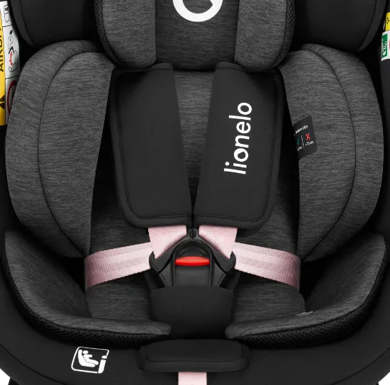 Scaun auto 40-150 cm (i-Size) Isofix Lionelo Navy Black Pink, rotativ 360 Scaun auto 40-150 cm (i-Size) Isofix Lionelo Navy Black Pink, rotativ 360