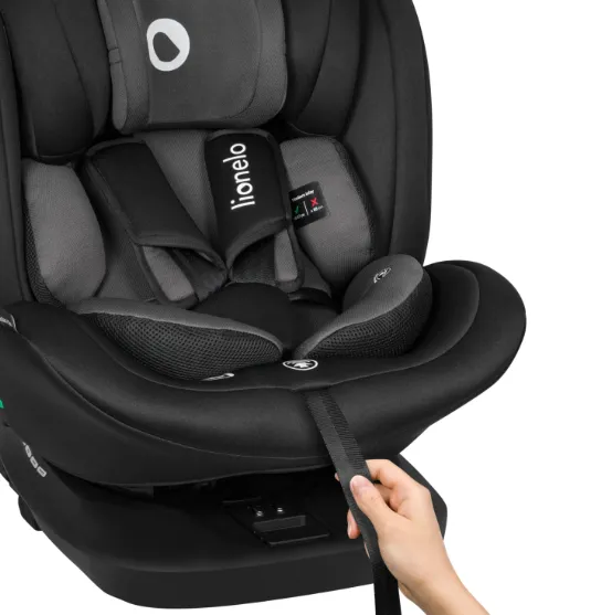 Scaun auto 40-150 cm (i-Size) Isofix Lionelo Bastiaan Black Grey, rotativ 360 Scaun auto 40-150 cm (i-Size) Isofix Lionelo Bastiaan Black Grey, rotativ 360