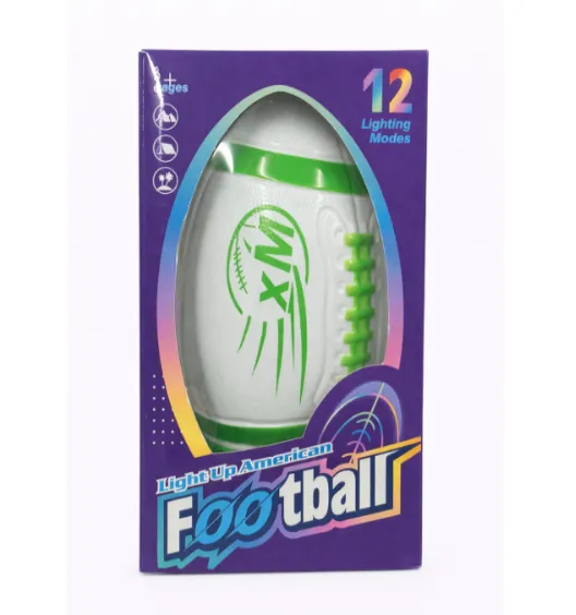 Minge de rugby cu lumină și sunet, verde, cod 962126