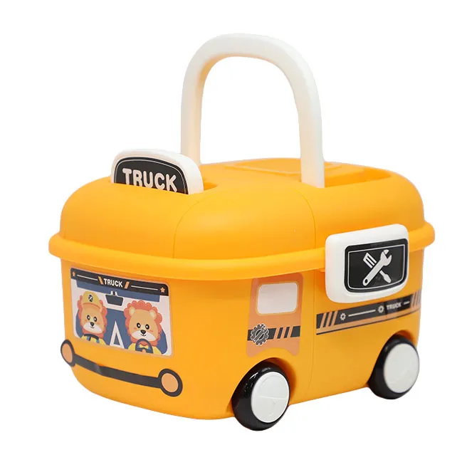 Set Echipament de construcții cu valiză și accesorii, galben, cod 880120