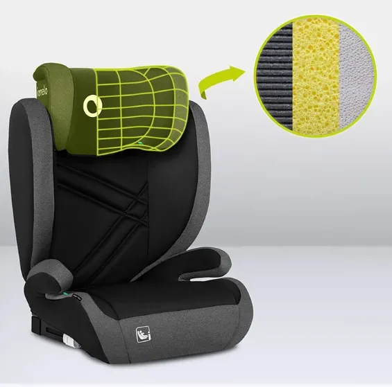Scaun auto 100-150 cm (i-Size) Isofix Lionelo Hugo Black Grey Scaun auto 100-150 cm (i-Size) Isofix Lionelo Hugo Black Grey