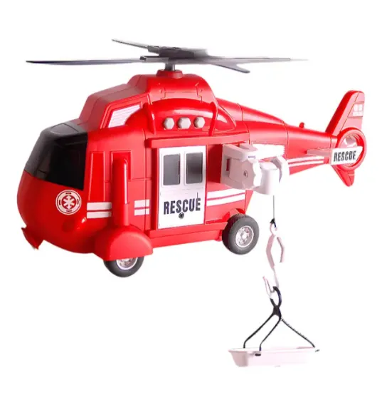 Elicopter de salvare 1:16 Rescue inerțial, lumină, sunet, roșu, cod 990006 Elicopter de salvare 1:16 Rescue inerțial, lumină, sunet, roșu, cod 990006
