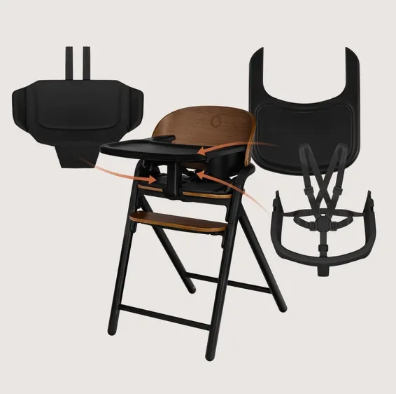 Scaun de masă 3 în 1 Lionelo Celia Black Wood Scaun de masă 3 în 1 Lionelo Celia Black Wood