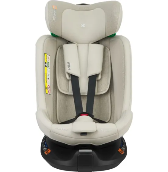 Scaun auto 40-150 cm (i-Size) Isofix KikkaBoo i-Van Light Beige, rotativ 360 Scaun auto 40-150 cm (i-Size) Isofix KikkaBoo i-Van Light Beige, rotativ 360
