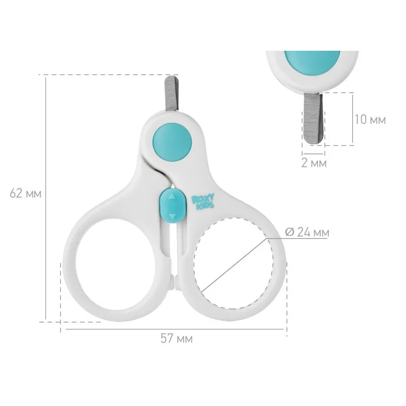 Foarfece de unghii pentru nou-nascuti cu lacat Roxy Kids, Albastru (RPS-001-B) Foarfece de unghii pentru nou-nascuti cu lacat Roxy Kids, Albastru (RPS-001-B)