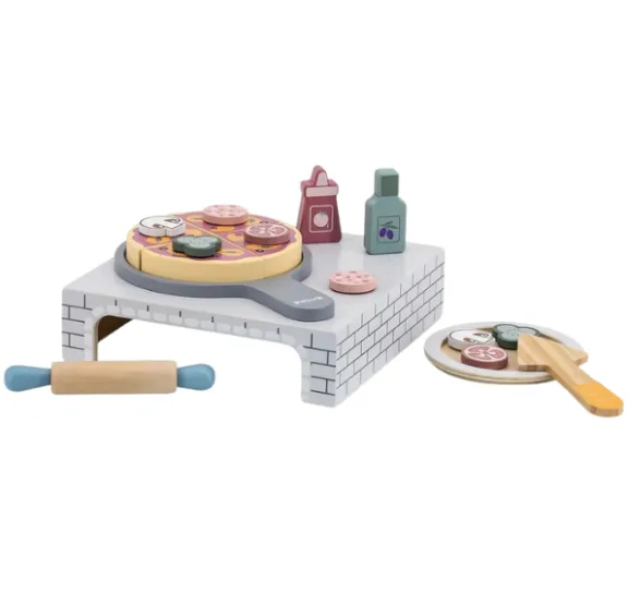 Set de joc din lemn „Pizzerie”, 19 piese Set de joc din lemn „Pizzerie”, 19 piese