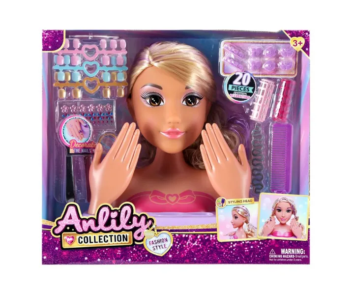Manechin Anlily cu kit de unghii si autocolante, 636300