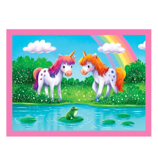 Clementoni Puzzle 4 in 1 O zi cu unicorni 2025 (21740) Clementoni Puzzle 4 in 1 O zi cu unicorni 2025 (21740)