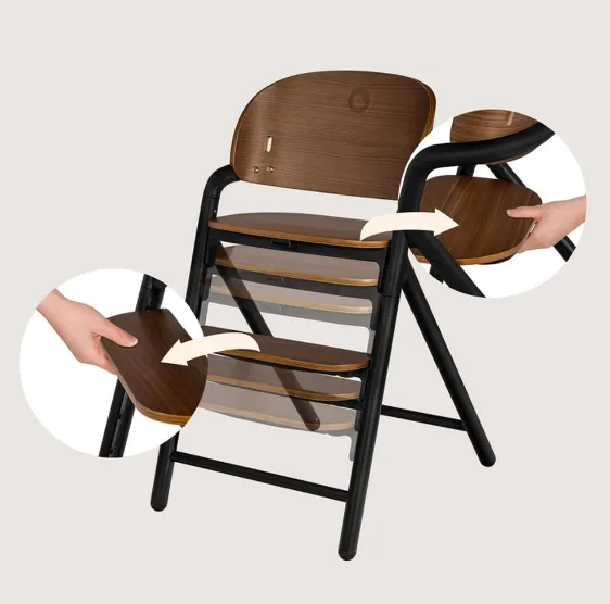 Scaun de masă 3 în 1 Lionelo Celia Black Wood Scaun de masă 3 în 1 Lionelo Celia Black Wood