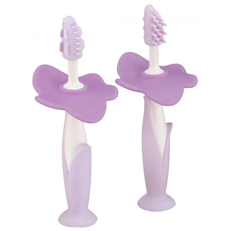 Set periuță de dinți+perie de masaj Roxy-Kids (RTB-005) Lavanda Set periuță de dinți+perie de masaj Roxy-Kids (RTB-005) Lavanda