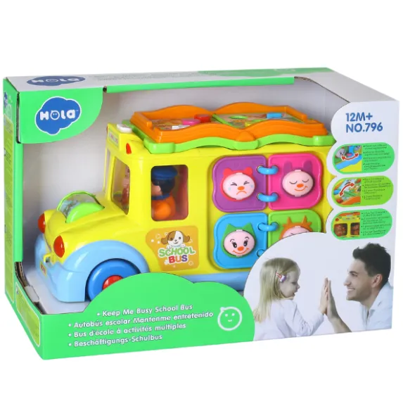 Busyboard „Autobuzul școlar” cu sunet si lumina Busyboard „Autobuzul școlar” cu sunet si lumina