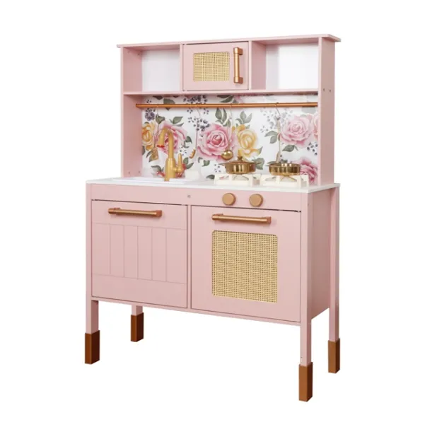 Bucătărie din lemn 70*34*103cm, roz W10C1042 Bucătărie din lemn 70*34*103cm, roz W10C1042