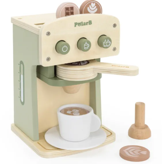 Set de joaca din lemn „Mașină de cafea cu accesorii.” Set de joaca din lemn „Mașină de cafea cu accesorii.”