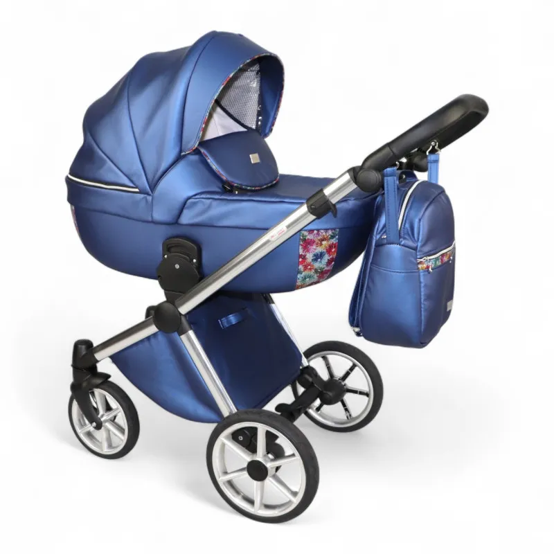 Carucior 2in1 Sojan Azurro (2010509) Albastru+Flori