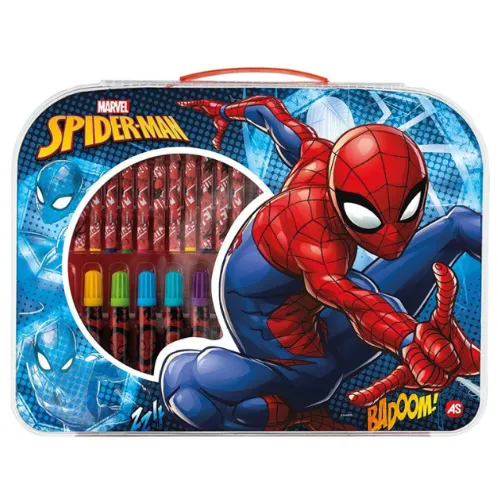 Set pentru desen în valiză Spider man, 34 articole 1023-66226