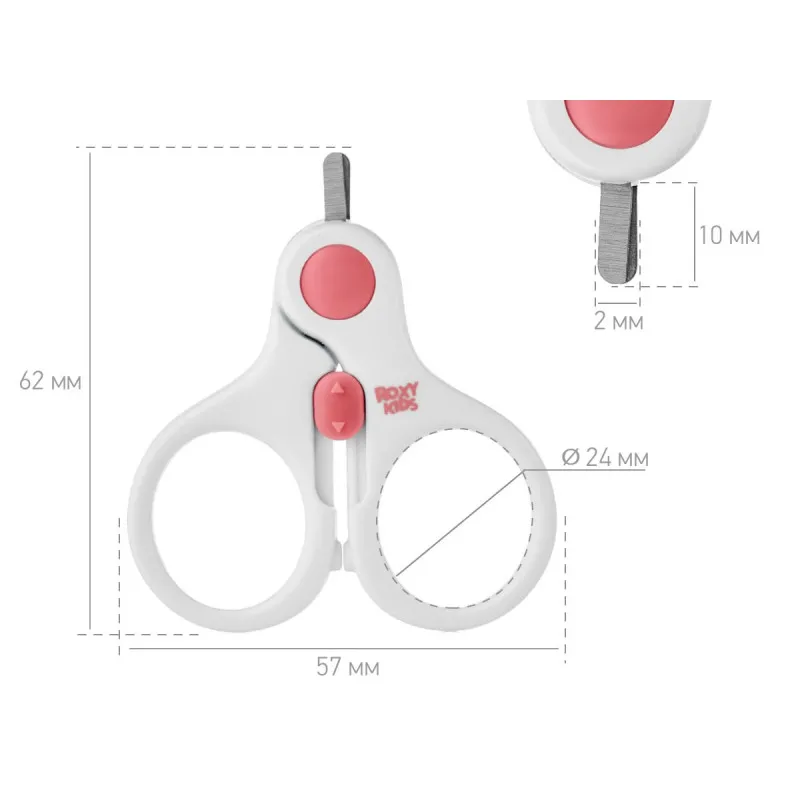 Foarfece de unghii pentru nou-nascuti cu lacat Roxy Kids, Coral (RPS-001-C) Foarfece de unghii pentru nou-nascuti cu lacat Roxy Kids, Coral (RPS-001-C)