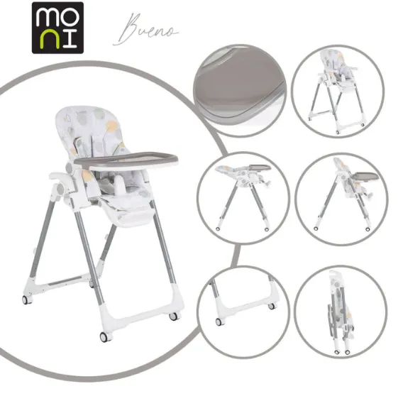 Scaun de masa Moni Bueno Grey Scaun de masa Moni Bueno Grey