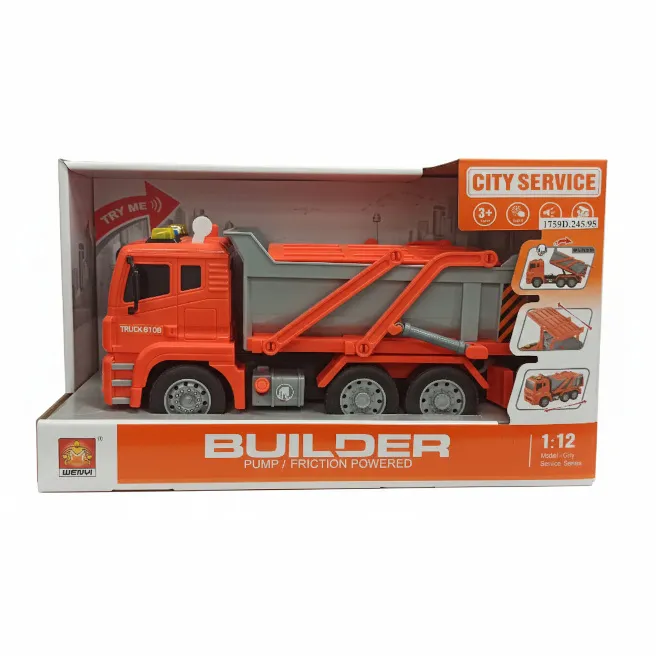 Auto de construcții 1:12 (cu lumină, sunet), cod 1759D Auto de construcții 1:12 (cu lumină, sunet), cod 1759D