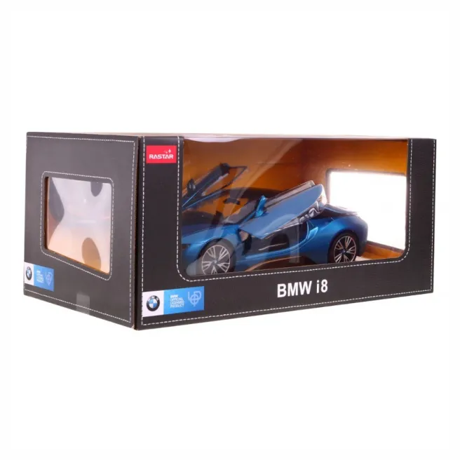 Mașină RASTAR 1:14 BMW i8, 71000, albastră, cod 1909D Mașină RASTAR 1:14 BMW i8, 71000, albastră, cod 1909D