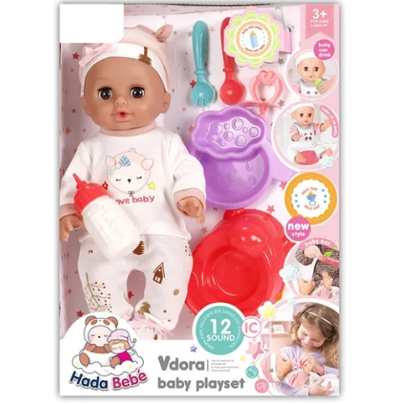 Set de joacă „Păpușă vorbitoare în costumaș roz cu accesorii” Set de joacă „Păpușă vorbitoare în costumaș roz cu accesorii”