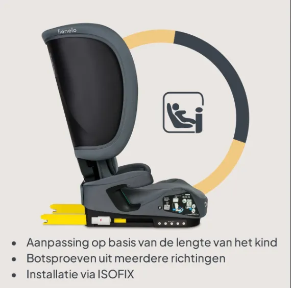 Scaun auto 100-150 cm (i-Size) Isofix Lionelo Orin Grey Graphite Scaun auto 100-150 cm (i-Size) Isofix Lionelo Orin Grey Graphite