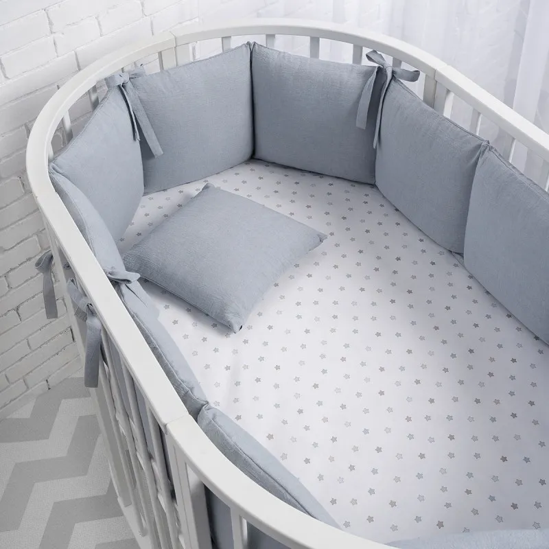 Protecție pentru patuț Perina Soft Cotton (CK1/4-05.10) Albastru Protecție pentru patuț Perina Soft Cotton (CK1/4-05.10) Albastru
