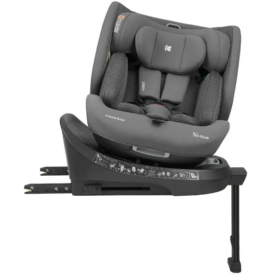 Scaun auto 40-150 cm (i-Size) Isofix KikkaBoo i-Orbit Dark Grey, rotativ 360 Scaun auto 40-150 cm (i-Size) Isofix KikkaBoo i-Orbit Dark Grey, rotativ 360