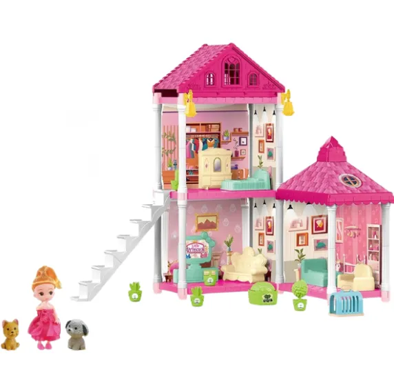 Căsuță pentru păpuși „Vila Mică” + accesorii, 85 elem. Căsuță pentru păpuși „Vila Mică” + accesorii, 85 elem.
